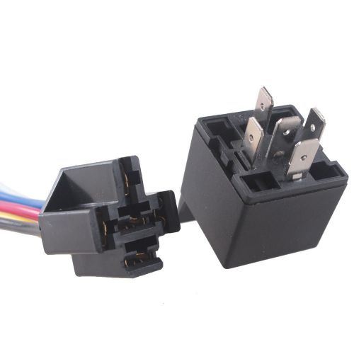 Car auto truck 12v dc 40a amp relay socket plug power spdt 5pin 5 wire jq sales