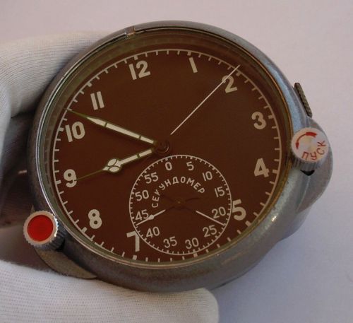 Rare 59 chp soviet ussr military airforce aircraft cockpit clock (achs) #14392