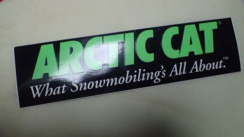 Arctic cat nos stock peel and stick decal what snowmobiling&#039;s all about. vintage