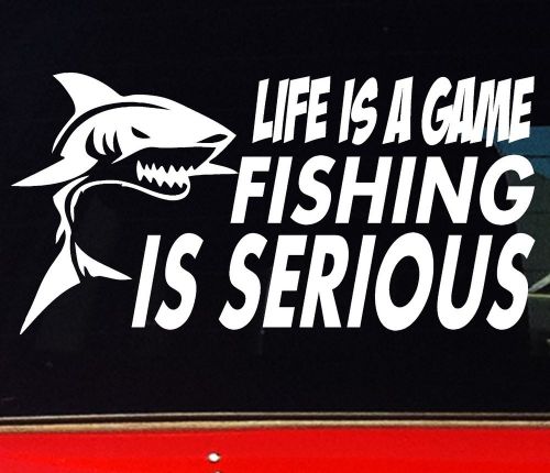 Funny fishing boat tackle box or 4x4 car stickers game fish