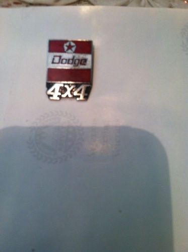 Dodge 4x4 red enamel badge pin silver tone emblem lapel pin tie tac hat pin