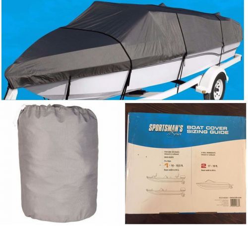 Boat cover 17&#039;-19&#039; v-hull runabouts weather resistant 5yr warranty (#2 type) pic