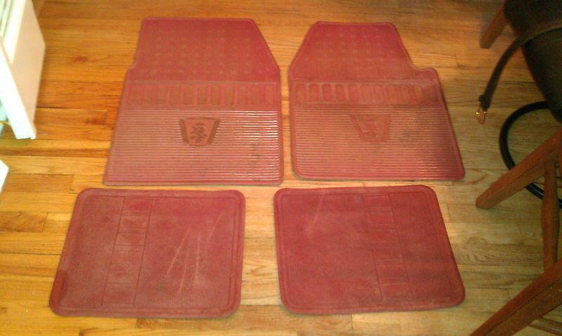 Buy vintage Peugeot car floor mat set Front & Back Lion with Crown