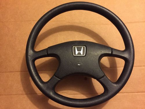 1990-1991 90-91 honda civic sedan lx ex oem original steering wheel black