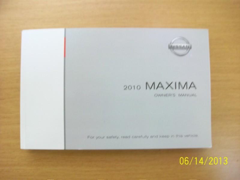 2010  nissan  maxima   owners manual 