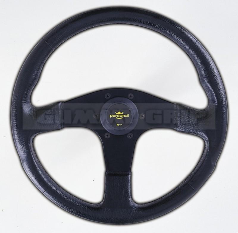 Personal 330mm steering wheel blitz poly u black spokes yellow logo 8474.32.2001