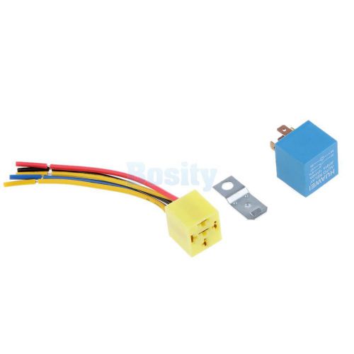 Automobile relay 12v 40a 4pin waterproof integrated high quality 5 wire blue