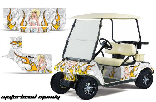 Club car golf cart parts graphic kit wrap amr racing decals 1983-2014 mandy ww