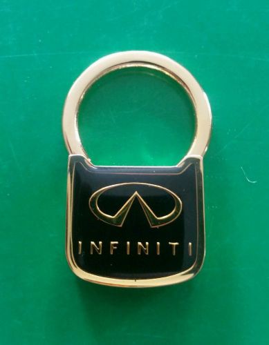 Infinity metal key chain ring. new, high quality licensed keychain. gold tone.