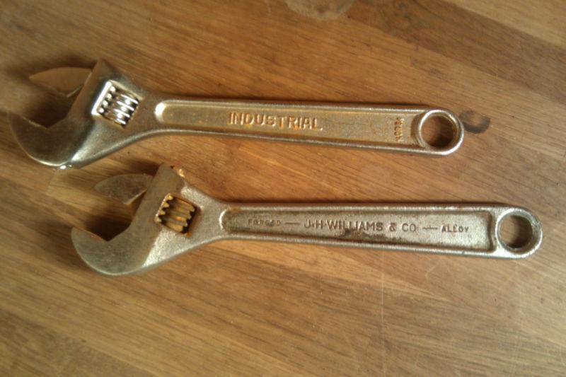 Vintage adjustable wrench (1-j.h.williams & co 8" usa & 1-industrial 8" korea)
