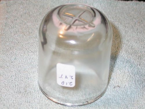 Vintage glass fuel filter bowl 2.1 inch diameter 2.4 inch tall signed ac