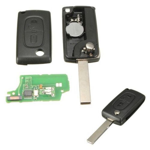 Remote key id46 2 buttons 433mhz transponder chip for peugeot 207 307 308 407