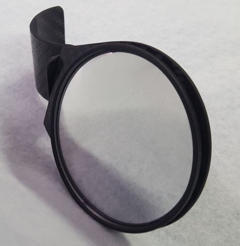 Carbon fiber 3&#034; adjustable convex racing side mirror, asphalt oval nascar