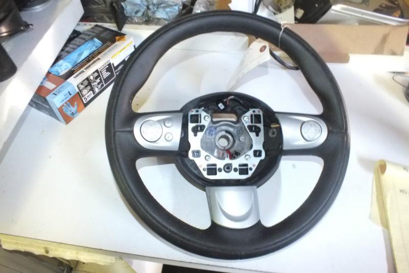 2008 mini cooper steering wheel gray leather oem