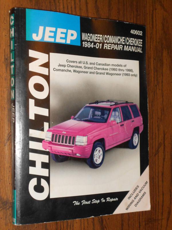 1984-2001 jeep wagoneer / comanchee / cheroke shop manual / service book 99 98++