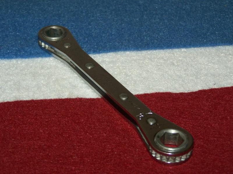 Mac tools 7/16" & 3/8" ratcheting box wrench 5&1/2" long 6 point standard rw1214