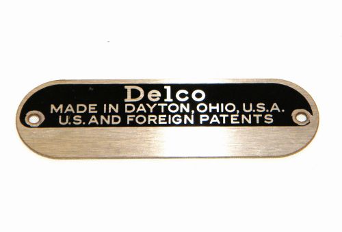 Delco starter motor tag plate - duesenberg a &amp; others