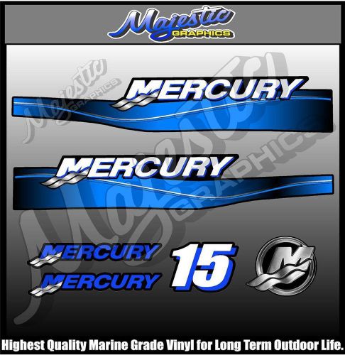 Mercury - 15hp - outboard  decals