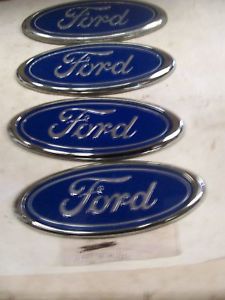 Ford blue oval script ornament emblem    ( 1 13/16 x 4 1/2&#034; )