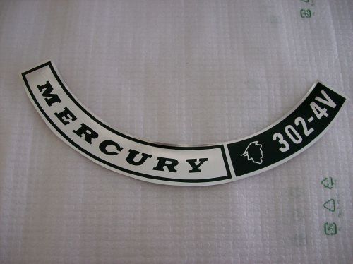 1968 ford mercury cougar 302 4 v  air cleaner decal