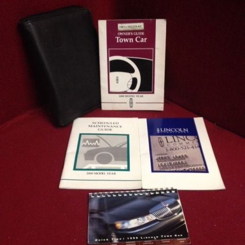 2000 lincoln town car oem owners manual set with service guide and case