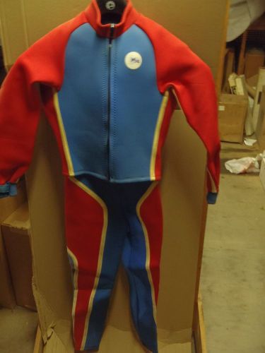 Kawasaki jet ski vintage 2 piece wetsuit new old stock red blue small
