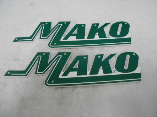 A pair ( 2 ) classic  mako original name plates  green