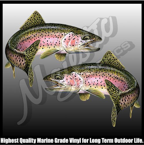 Rainbow trout - mirrored pair - 255mm x 200mm - boat decals