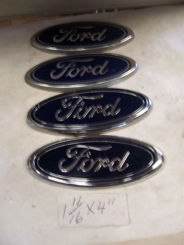 Ford dark blue oval script ornament emblem    ( 1 11/16 x 4&#034; )