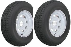 2-pack trailer wheel &amp; tire st205/75d14, 5-4.5&#034; no reserve