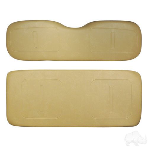 Rear seat box replacement cushions, e-z-go txt, wood backs, tan