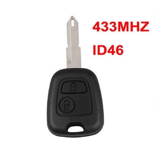Remote key 2 button 433mhz with id46 chip for citroen 206