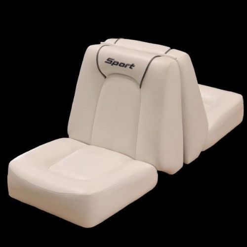 Sea ray 175 off white back to back marine boat lounge seat w/ sport logo stc-08