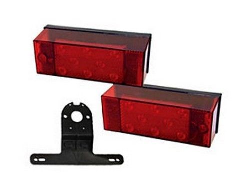 Rv trailer led rear lighting/reflectors/tail light rectangular red peterson v947