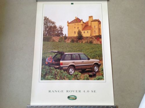 Vintage - orig. land rover dealer showroom poster  - usa - range rover 4.0