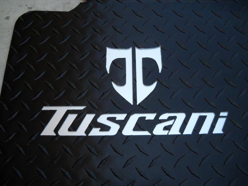 Find Tiburon Tuscani Logo Black Metal Diamond Plate Floor Mats