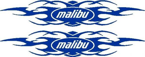 11&#034; custom tribal malibu - boat decal sticker - pair - l@@k!