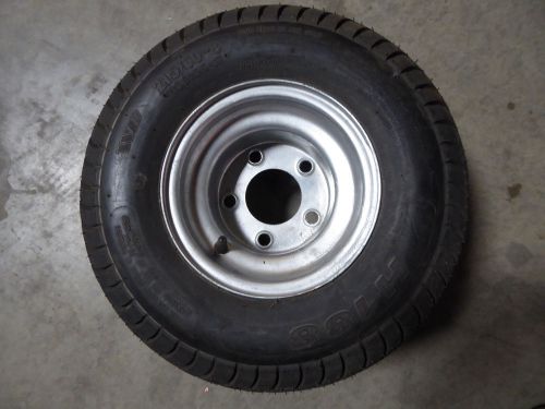 2 new wd h188 trailer tires with 5 lug rims 215/60-8  18.5/8.5-8