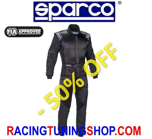 Sparco rally racing fireproof suit sparco rs-5s size 58 black fia 8856-2000
