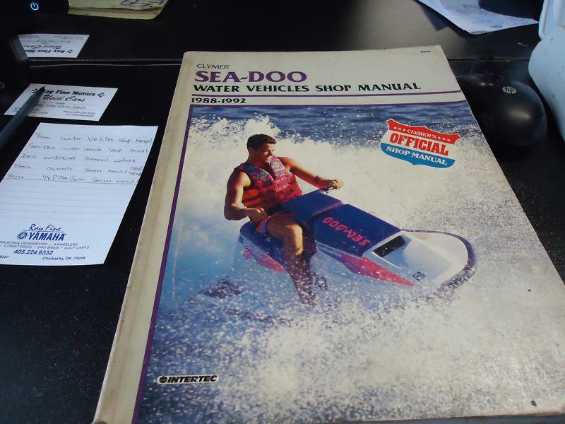 Clymer sea-doo water vehicles shop manual. 1988-1992