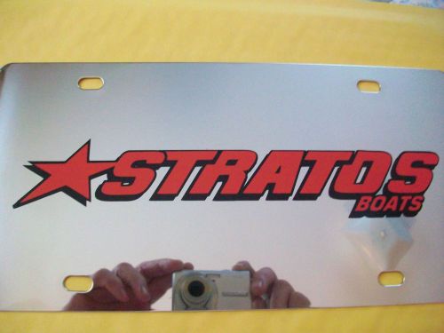 Stratos boat license plate