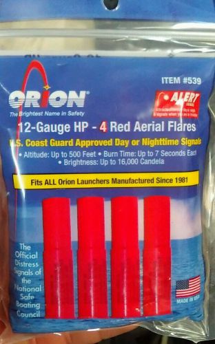 (8) orion 12 gauge hp-4 red aerial flares (2) packs of 4=8 total