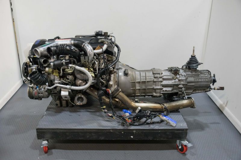 Jdm nissan skyline r33 gtr rb26det engine with twin turbo, harness, ecu