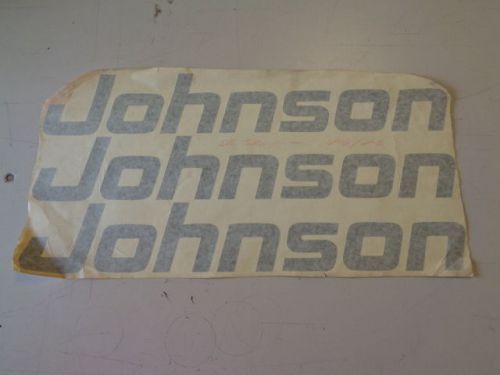Johnson single decal dark gray 21 1/8&#034; x 10 3/8&#034; marine boat