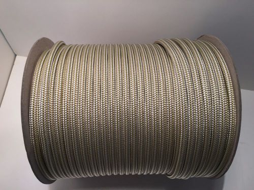 Anchor line 3/8&#034; x 50&#039; gold &amp; white double braid nylon/ rope/dock  made in usa