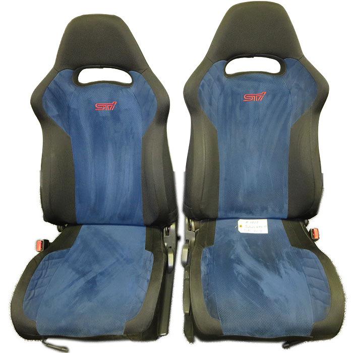 Jdm pair of subaru wrx-sti version 7 seats with black and blue pattern