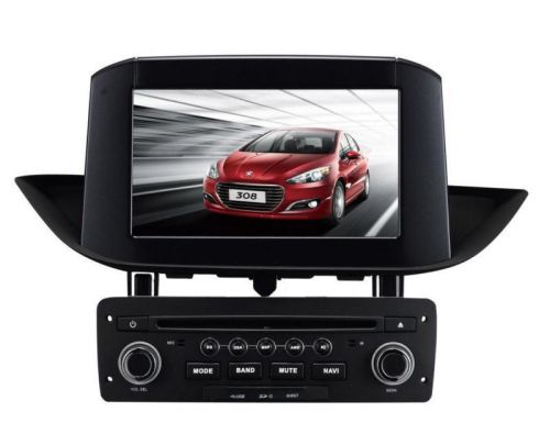 New 7&#034; car gps navigation touch screen ipod rds dvd player for 10-11peugeot 308
