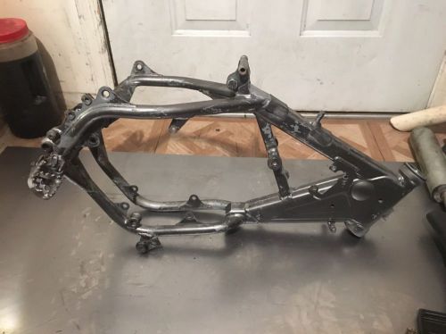 02-08 2004 ktm 65 sx 65sx bare frame with footpegs and title with manual