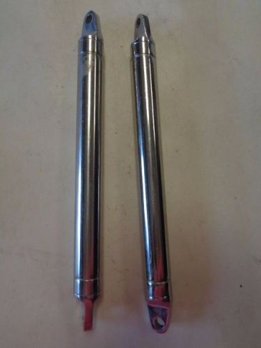 Bimini stanchion support pole pair (2) stainless steel 10 1/2&#034; marine boat