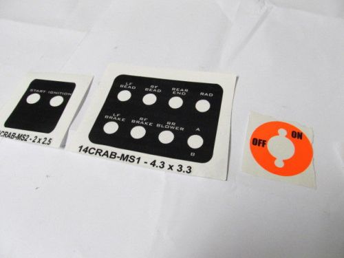 Nascar dash decals for start/ing. toggels x 8 and on/off key